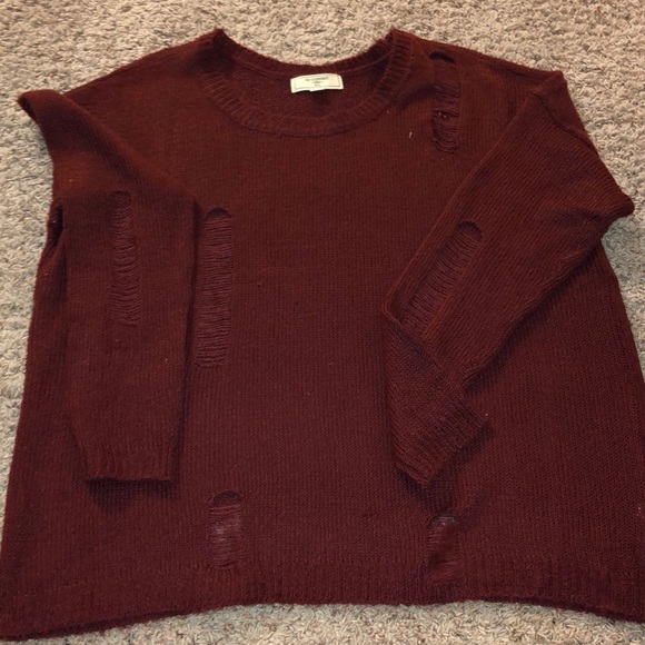 no comment Sweaters - Distressed Plus Size Sweater